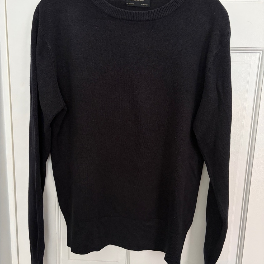 Classic Men's Crewneck Sweater - Black